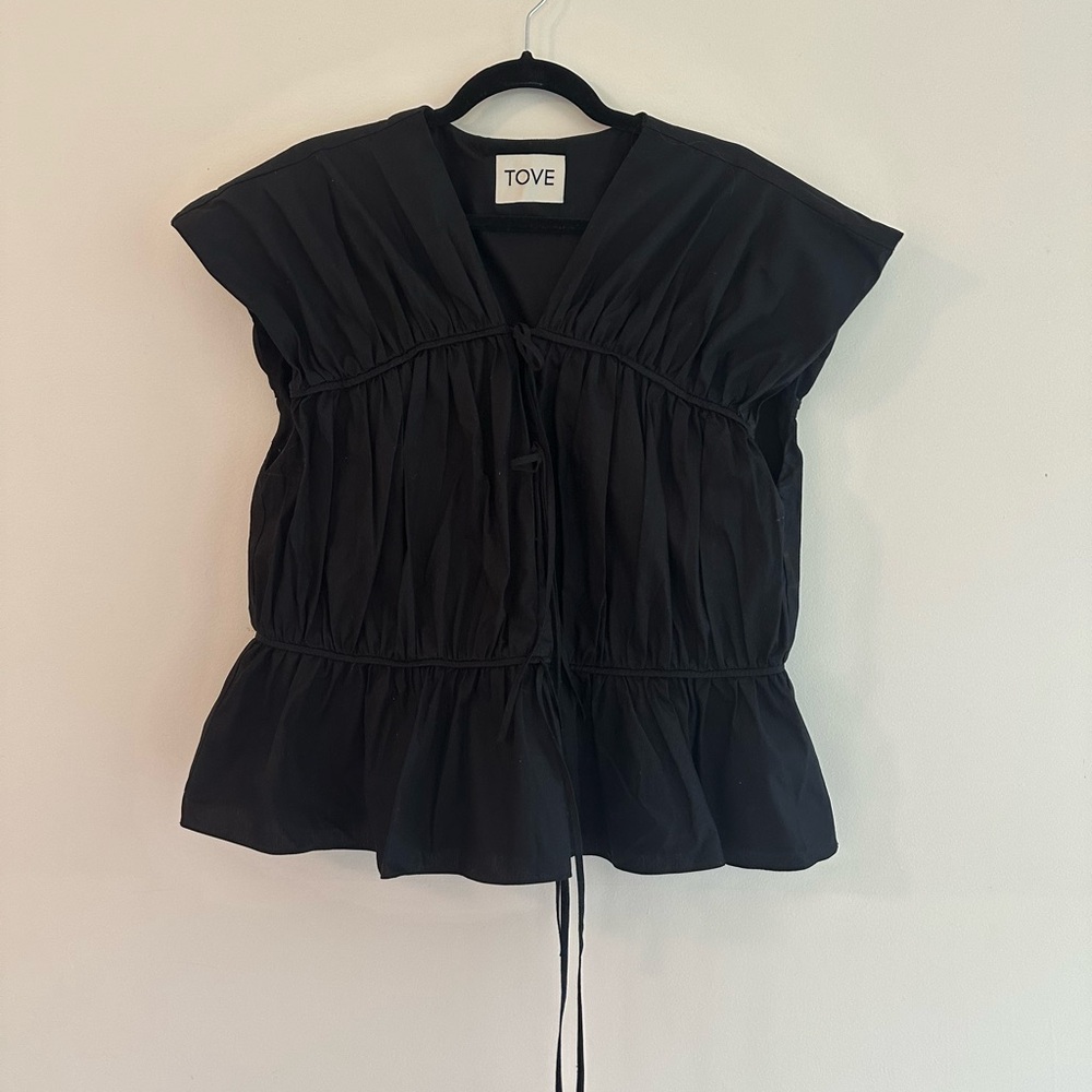 TOVE Elegant Black Blouse